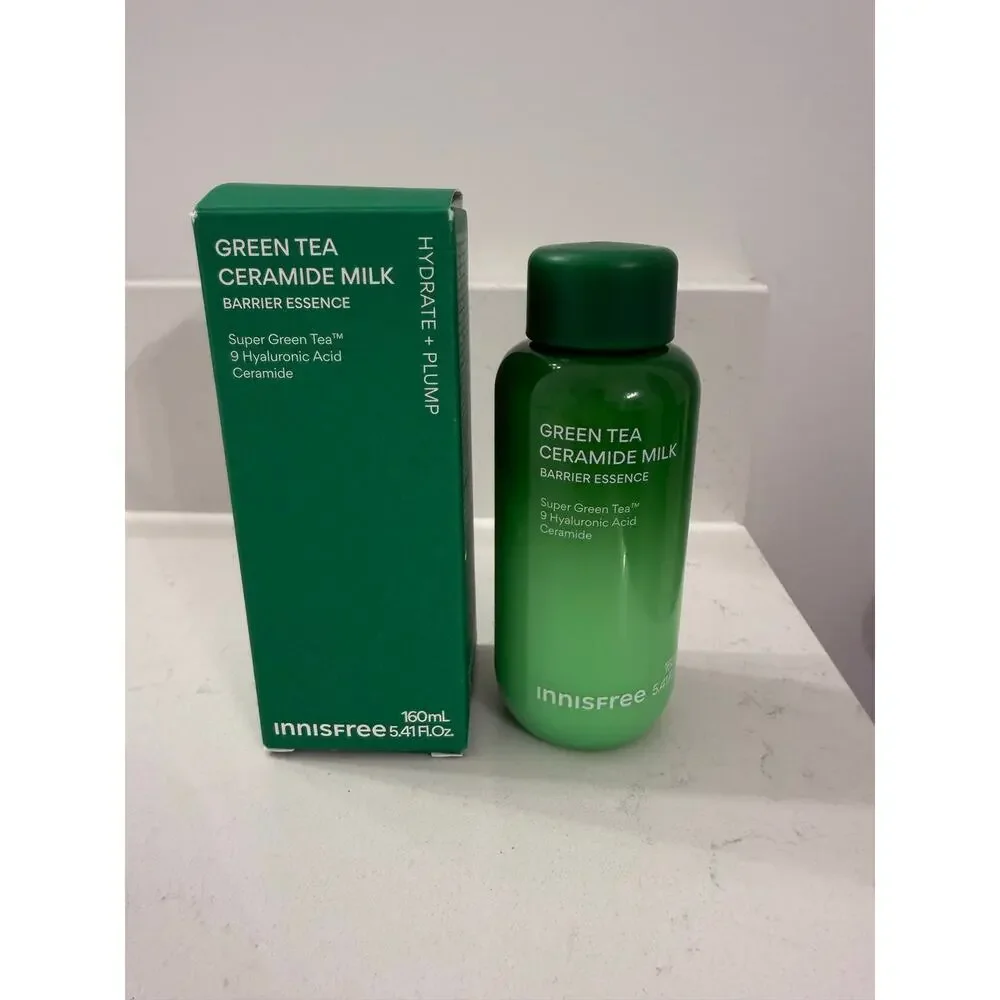 New Innisfree Green Tea Ceramide Milk Barrier Essence 160mL Hydrating